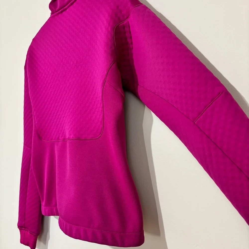 Nike Y2K fuchsia sphere thermal diamond quilted pattern zip up athletic jacket